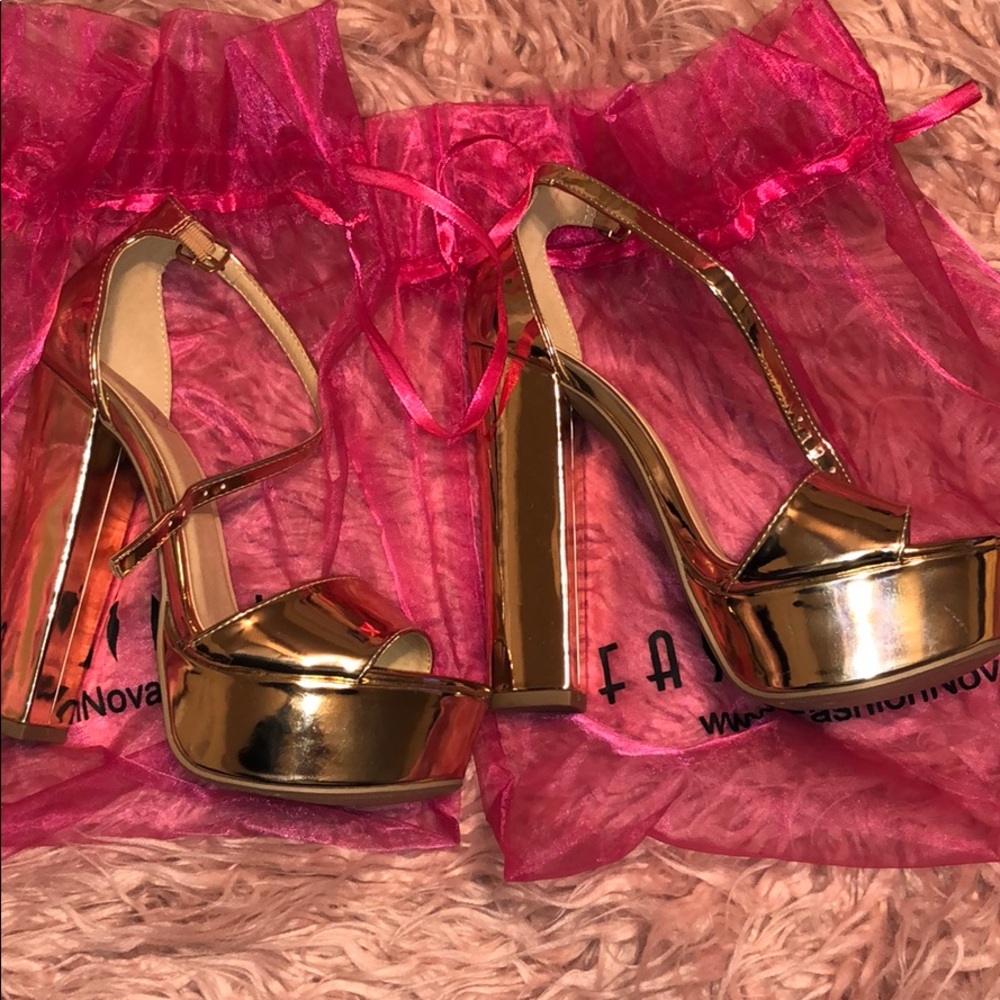 High heels (rose gold) from fashion nova